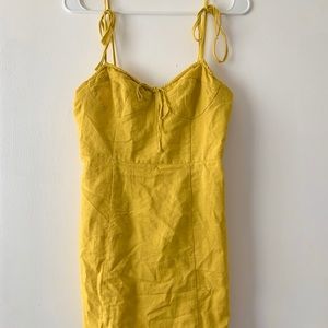 Yellow mini dress
